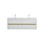 Meuble-lavabo mural 60 po avec lavabo, armoire de rangement flottante avec comptoir en résine de pierre et tiroirs à fermeture en douceur 60 po-470008359-470008356