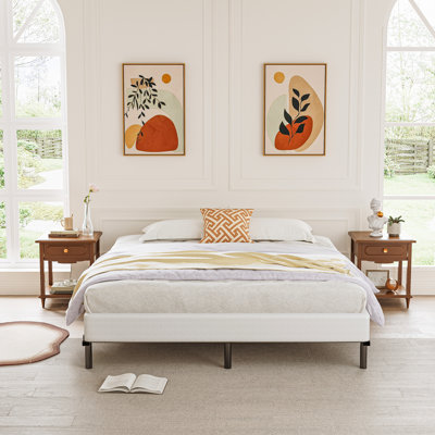  Ndayisenga 5 Inch Metal Box Spring, Basics Mattress Foundation, Heavy Duty Steel Slat Bed Frame, Easy Assembly, Queen Size