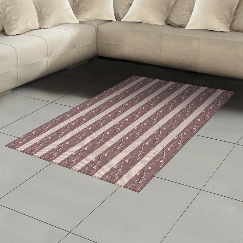 Floral High Density Long Fiber Poly Threads Decorative Area Rug Carpet, Rectangle 4' x 5'8"