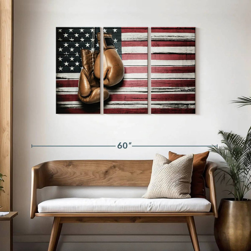 Borges American Boxing, 28" H x 45" W