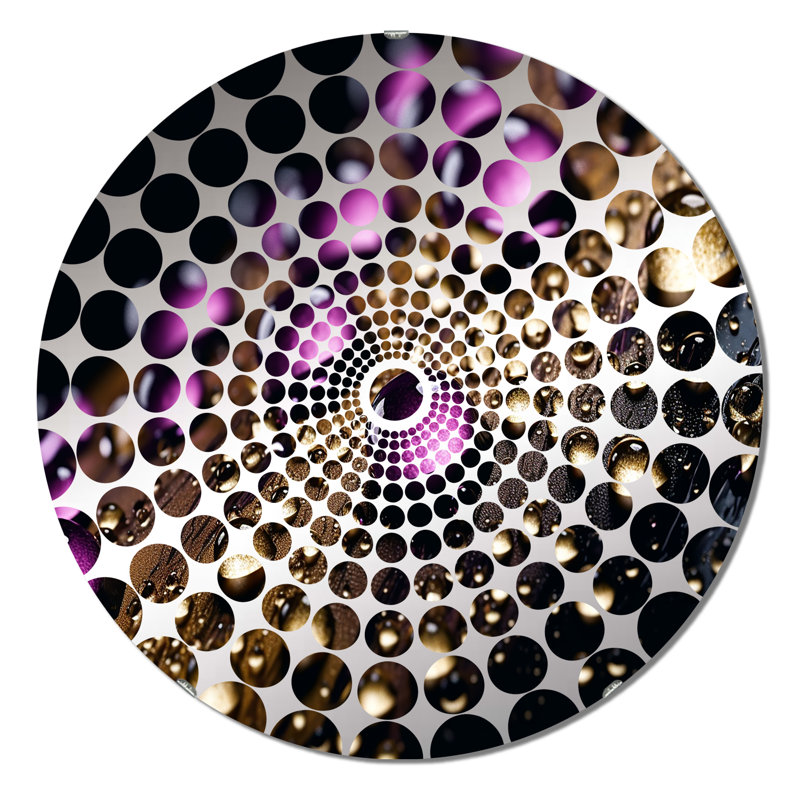 Eliezar - Miroir décoratif à cercles concentriques, 23,6 po x 23,6 po