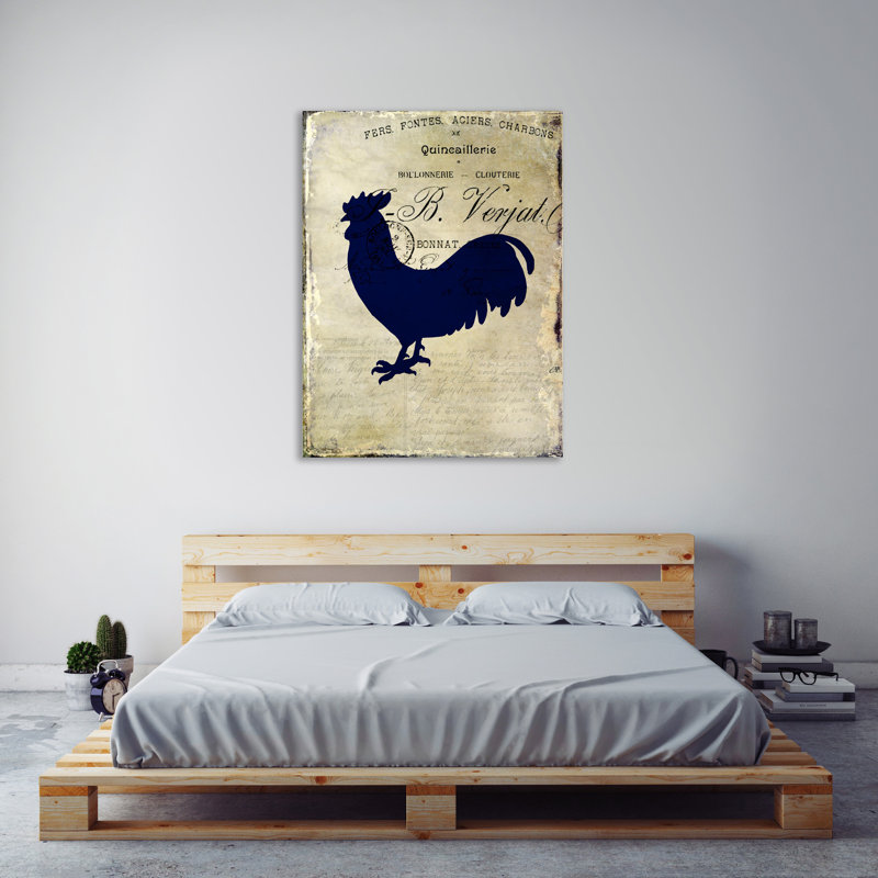 Rooster Silhouette 2 by Kimberly Allen - Wrapped Canvas Print, 102cm H x 76cm W x 4cm D