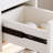 Narrow 3-Drawer LED Smart White Nightstand with Wireless Charger for Bedroom