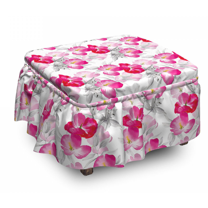 Housse pour repose-pieds composition romantique spring