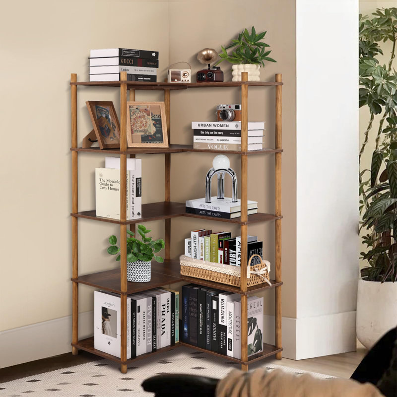 132cm H x 60cm W Corner Bookcase