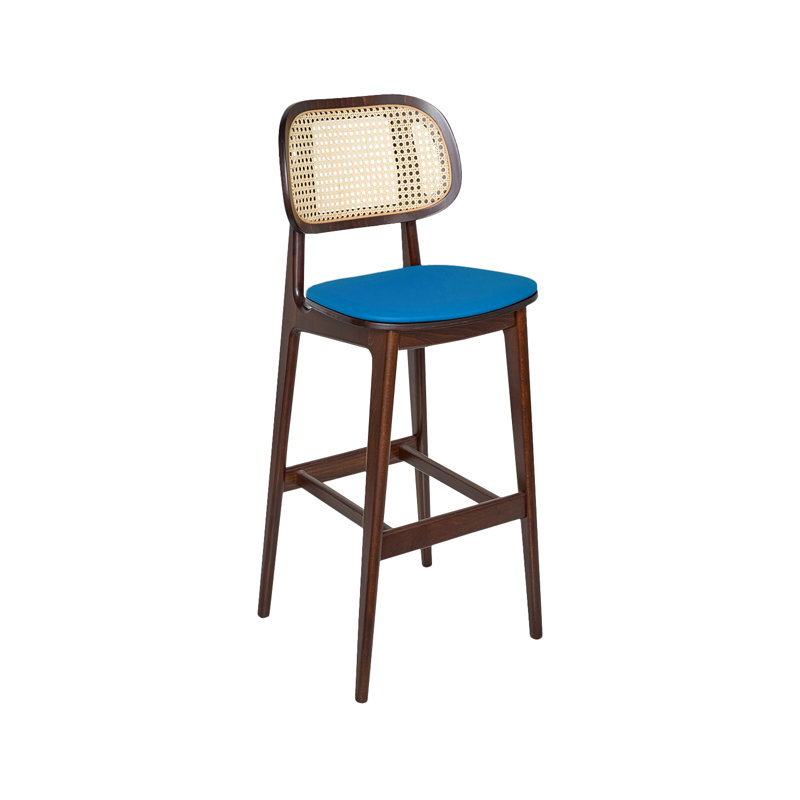 Tabouret 30 "Emma Cane, Brun, Bleu