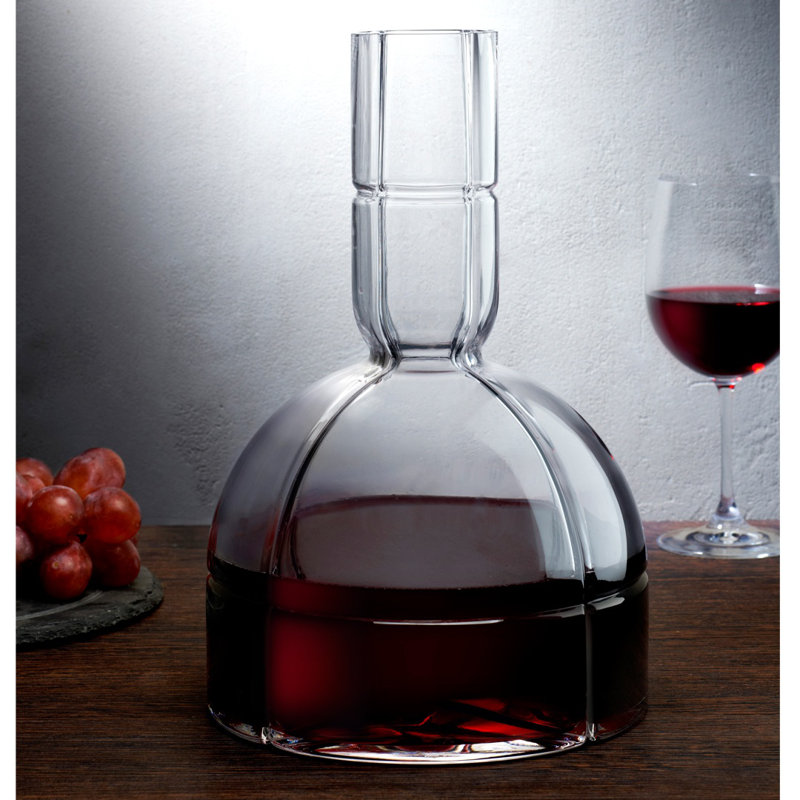 Carafe à vin en cristal sans plomb O17, H 9,45 po x l 6,14 po x L 6,14 po