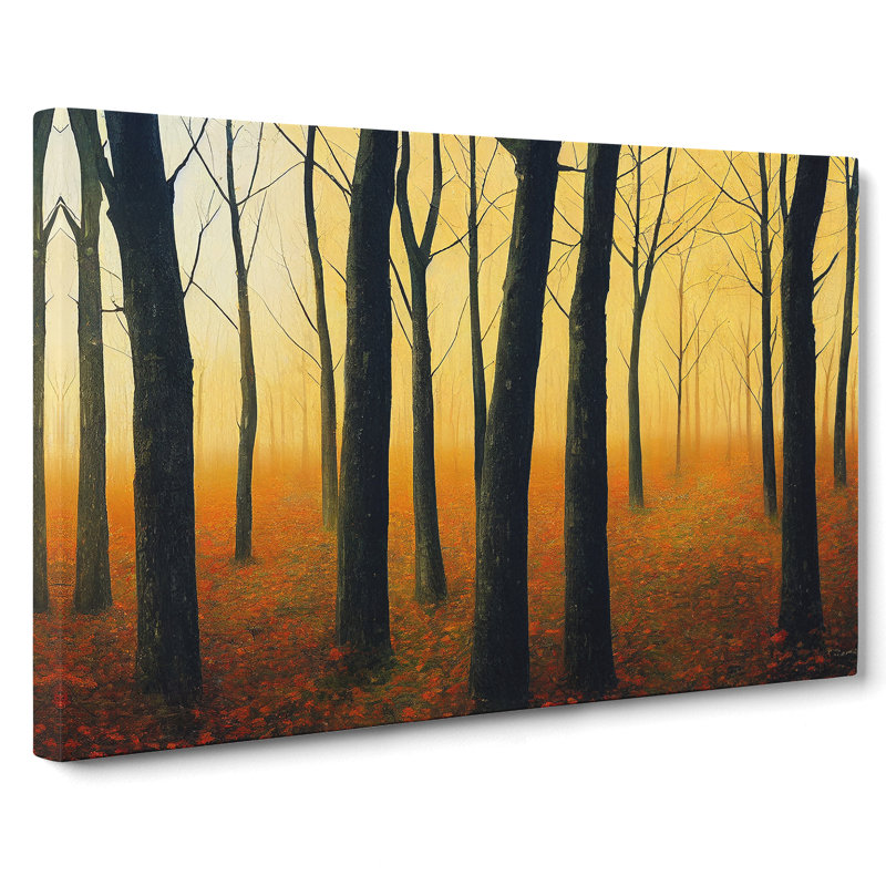 Welcoming Autumn Forest - Wrapped Canvas, 35cm H x 50cm W x 3cm D