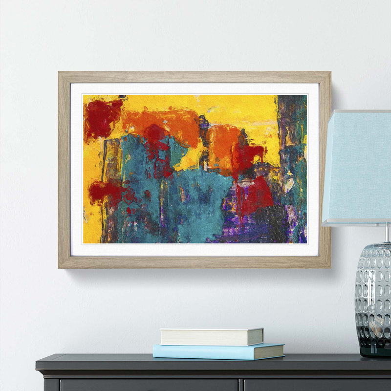 Abstract Vol.64 by S.Johnson - Single Picture Frame Print, Oak Framed, 33cm H x 45cm W x 2cm D