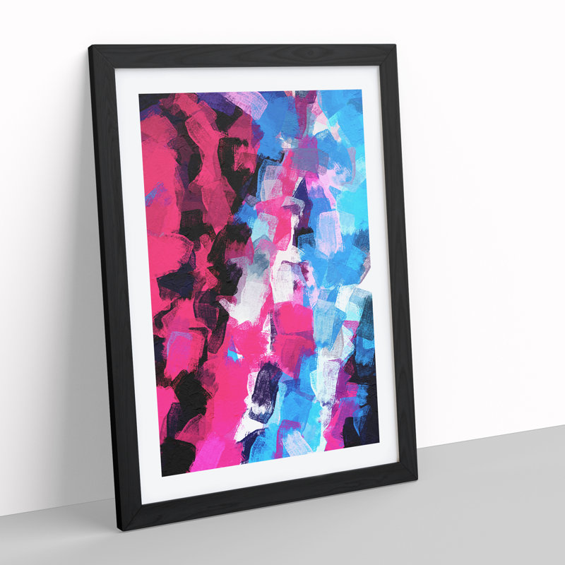 XV1022-5057X Vortex Abstract - - Wall Art, 36cm H x 27cm W, Black Framed, White