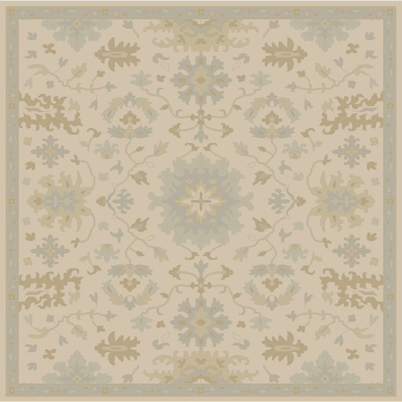 Arden Wool Floral Indoor Rug, Square 9'9"