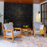 Yale 2-Person Teak Outdoor Seating Group With Cushions