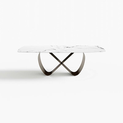 Metal Base Dining Table