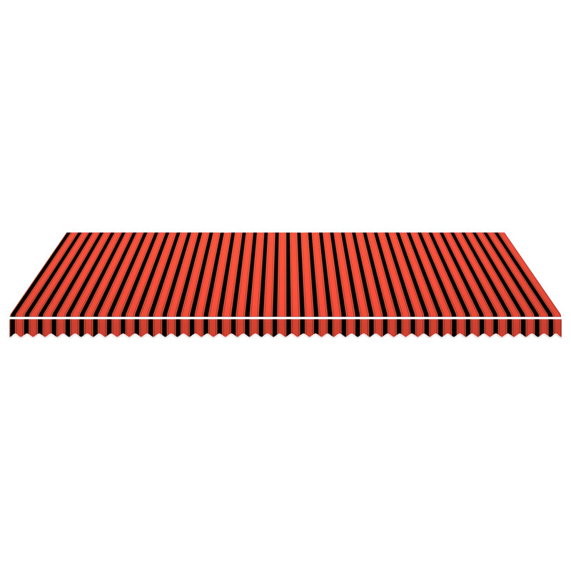 vidaXL Awning Top Sunshade Canvas Orange and Brown 6x3 m