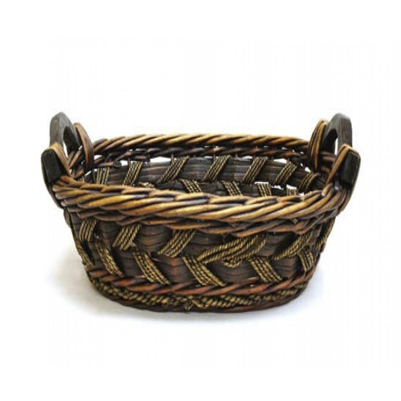 6"H Oval Mahogany Willow Basket