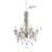 6-Light Chrome Chandelier With Clear Crystals