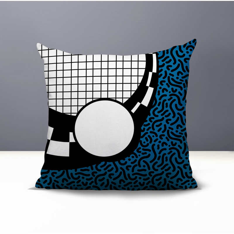 Oreiller carré réversible Dotrix, Carré 20 po, Turquoise
