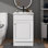 Meuble-lavabo de 20 po avec lavabo, meuble-lavabo avec tablette de porte et tablette réglable