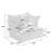Plush Beige Upholstered Chenille Accent Chair with Oversized Cloud Cushions-346721709