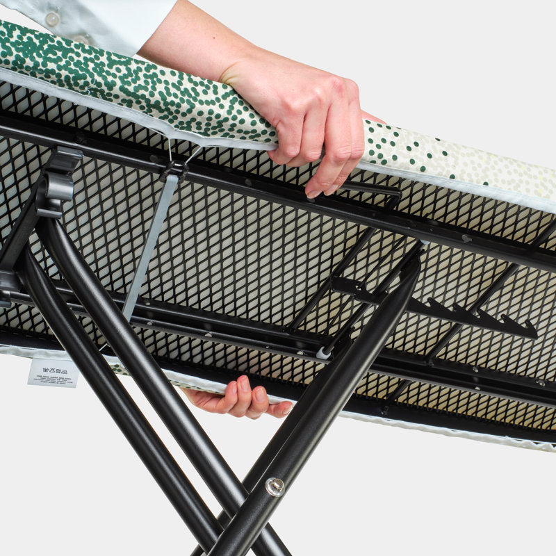 Brabantia Size B Ironing Board with Solid Steam Iron Rest, Black/Green/Beige