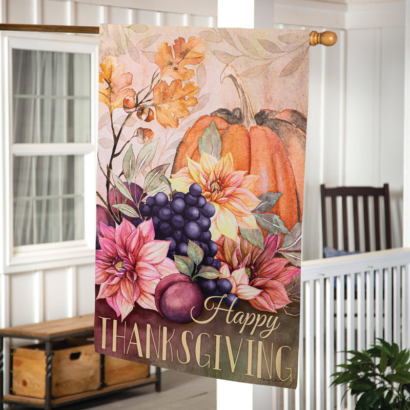 Drapeau «Happy Thanksgiving» en suède