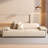 Beige Modern Wood Upholstered  Bedroom and Entry Leather Long Bench-112343090