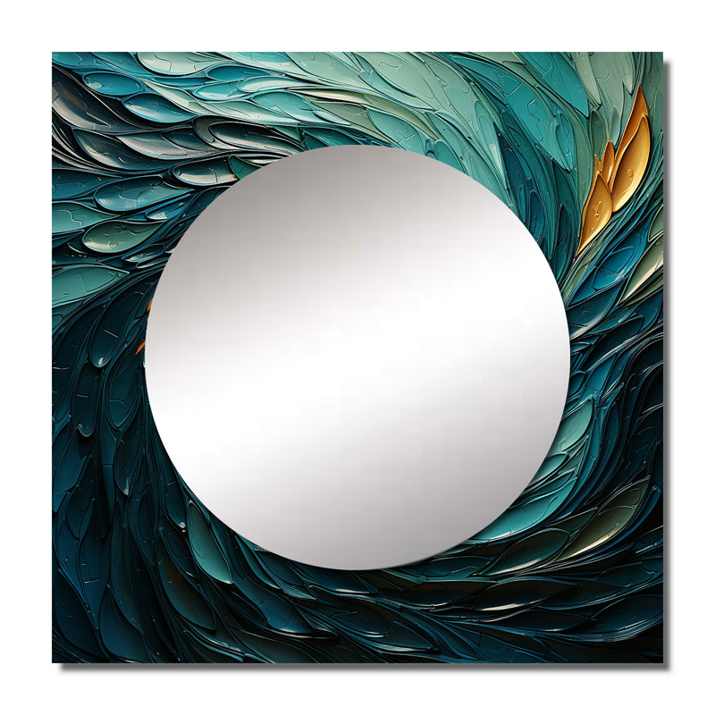 Décoration murale Majestic Motion Teal Spiral III - Abstract, 23 po x 23 po