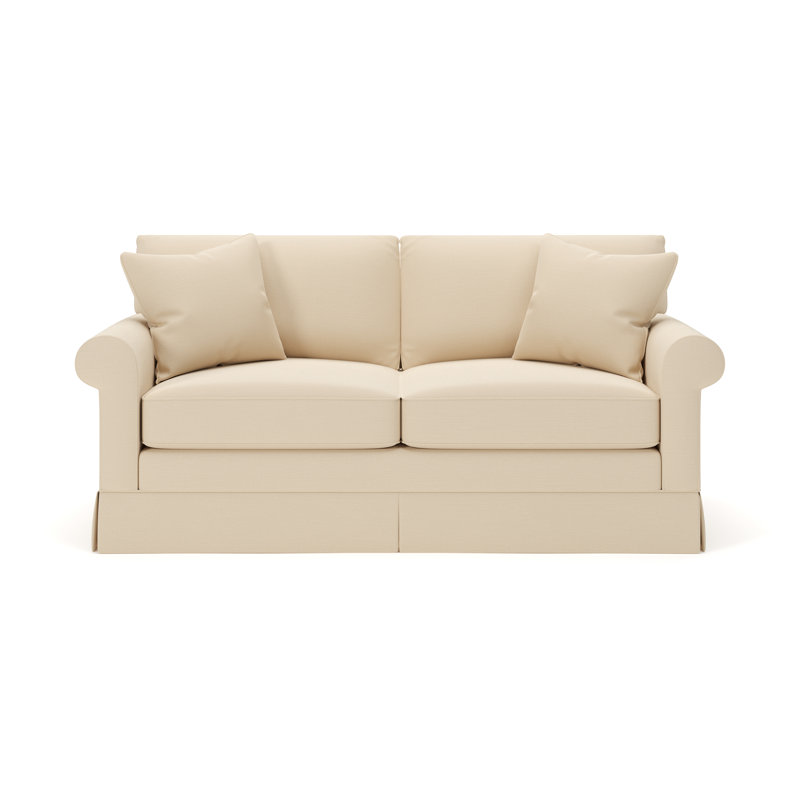 Friedman 83" Upholstered Queen Sleeper Sofa, Canvas Flax