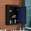 Armoire de rangement murale avec miroir et tablettes réglables, idéale pour une utilisation au-dessus de la toilette et pour économiser de l'espace dans les salles de bain modernes-1017089465