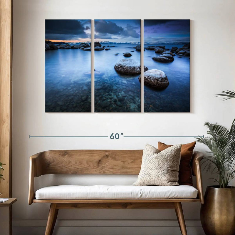 Alvord, eaux calmes au lac Tahoe, H 32 po x l 50 po