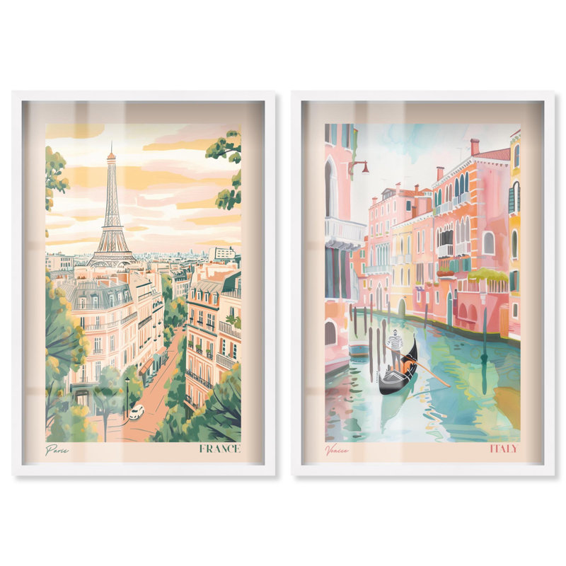 Blush Parisian Glam Art , H 16 po x l 11 po, Blanc