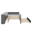 Lit plateforme tapissier pleine grandeur avec tablettes, bureau, station de charge et lit gigogne-1556413732