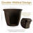 Anjelica Polyresin Large Round Outdoor Planter - 20" - Sable-1092639357-1092639358