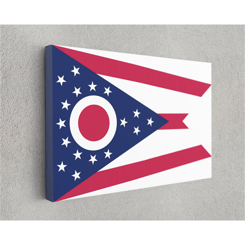 Ohio State Flag - impression sur toile tendue, L 60 po x H 40 po