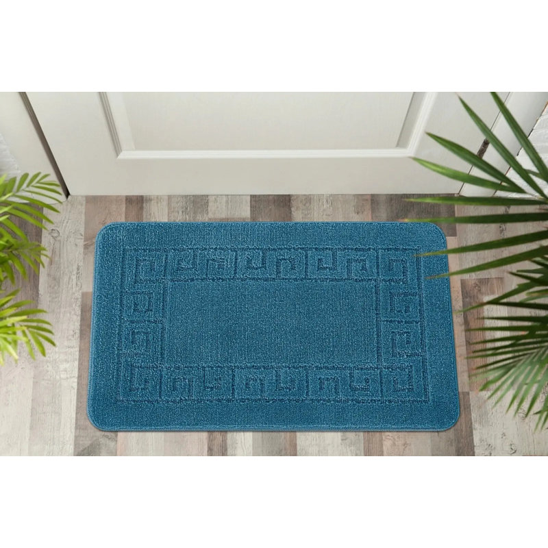 Rectangle Geometric Area Rug, Blue, Rectangle 160 x 230 cm