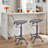 Dicle Swivel Adjustable Height Counter Stool with Metal Frame-1452283059