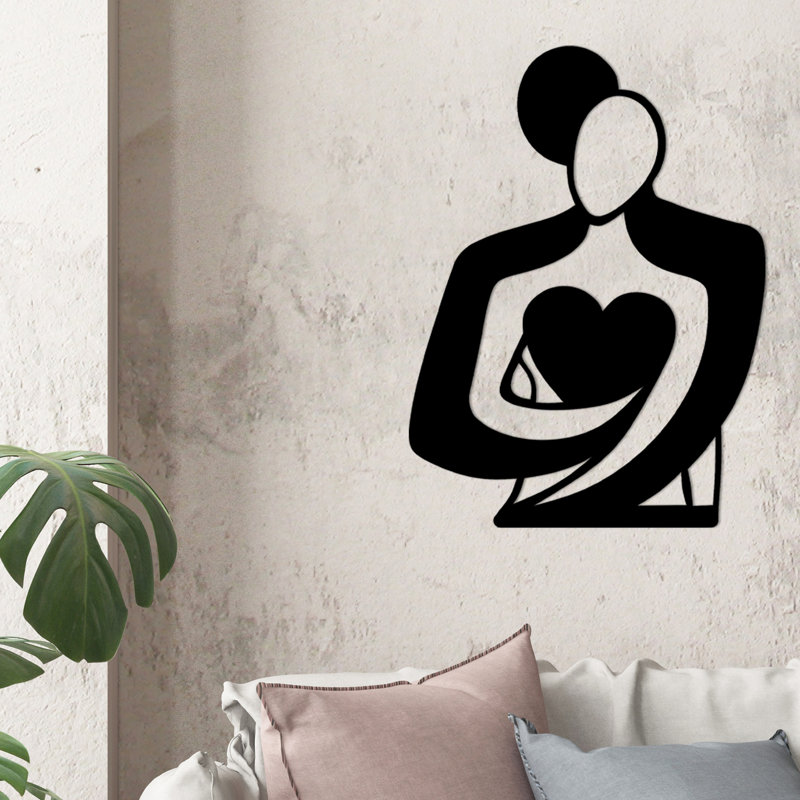 Stylish Black Metal Wall Accessory, 27.6 x 0.6 x 20.5 inches | 100% Durable Metal with 0.06 inch Thickness | Easy Wall Mounting Design | Perfect for Modern Home Décor & Unique Interior Accent
