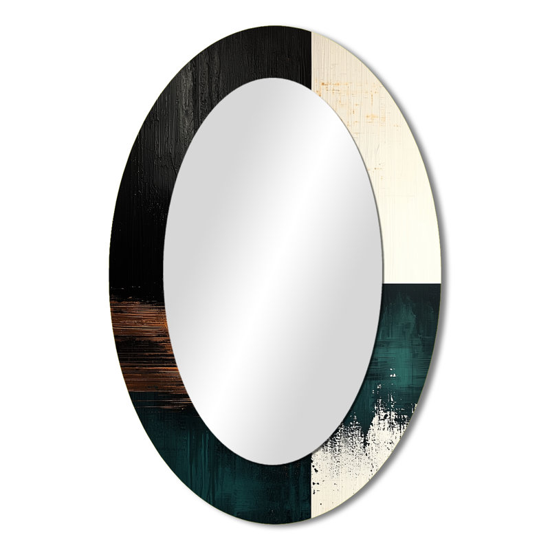 Miroir mural au-delà des angles Golden Emerald Forms II - blanc, 36 po x 24 po