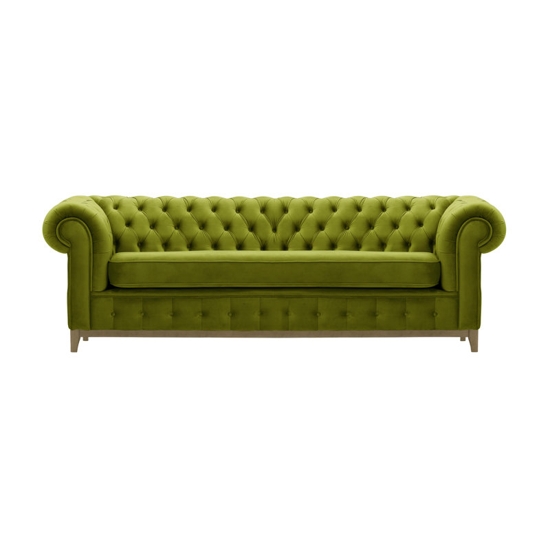 Fromm 4 Seater Velvet Sofa, Black,  78cm H X 244cm W X 92cm D, Red