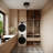  Shura Black 3-Light Round Ceiling Light with Rotatable Heads, Integrated LED Bulbs, Flush Mount Canopy, 3000k-998327871