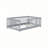 Twin Size Rubber Wood Floor Bed with Safety Guardrails for Compact Rooms and Kids' Safety-506514244