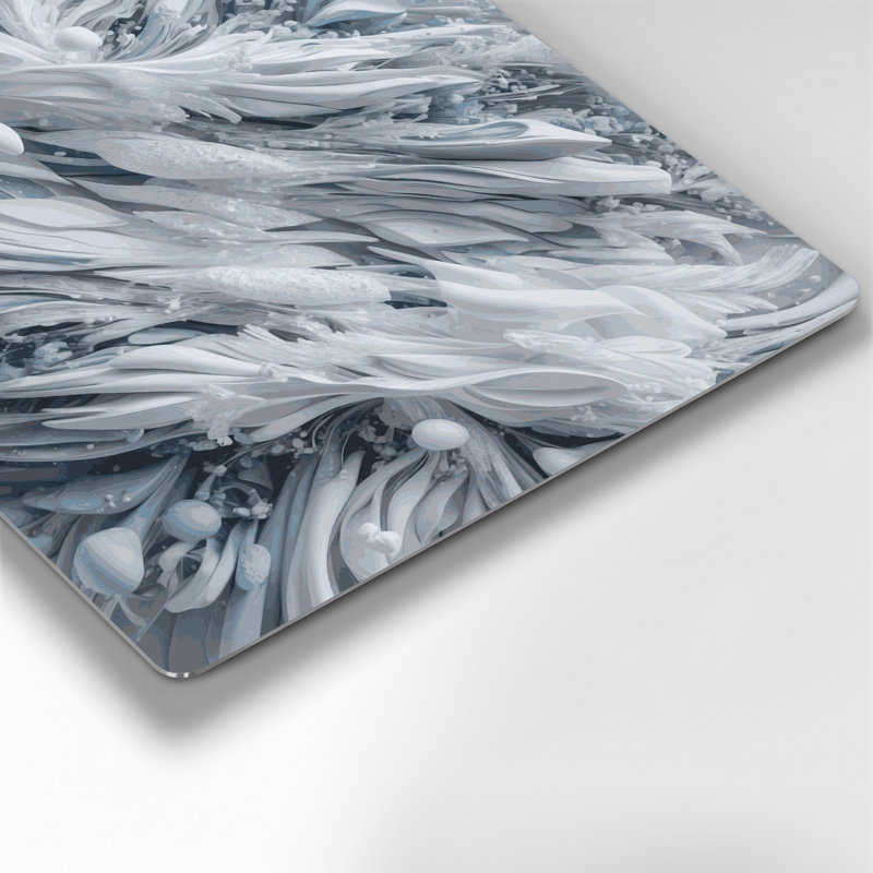 Digital Abstraction 50 Gray Metal Wall Art, 8" H x 8" W