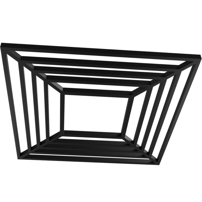 Médaillon de plafond 30 po x P 11 po x P 11 po x P 1 po Raven, H 20 po x l 20 po x P 0,5 po, Noir