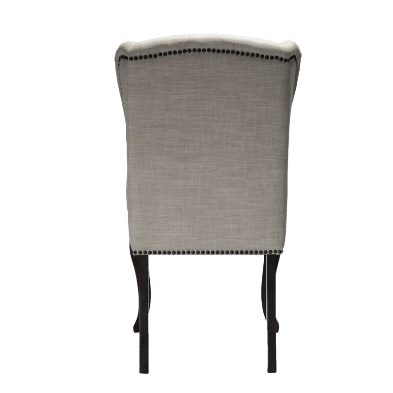 Chaise d'appoint rembourrée Andris, Beige, 2