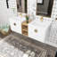 Meuble-lavabo double 59,6 po avec comptoir en céramique Fidencio-1105133947