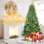 Arbre de Noël classique de 7,5 pi avec 2155 extrémités en PE + PVC - branches articulées réalistes, assemblage facile, support en métal stable, aspect naturel pour la décoration des Fêtes-117672170