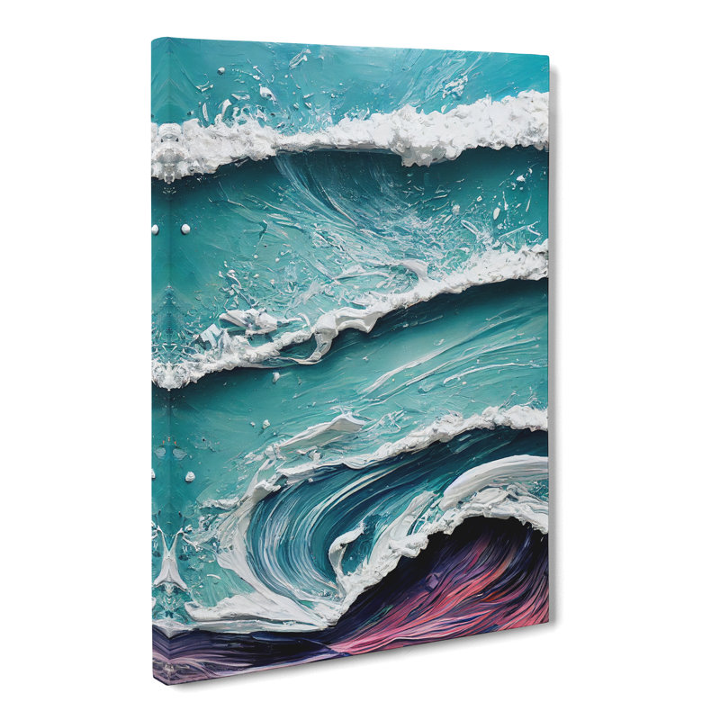 CAN-V0523-197X Beach Pouring - Wrapped Canvas Print, 50cm H x 35cm W x 3cm D