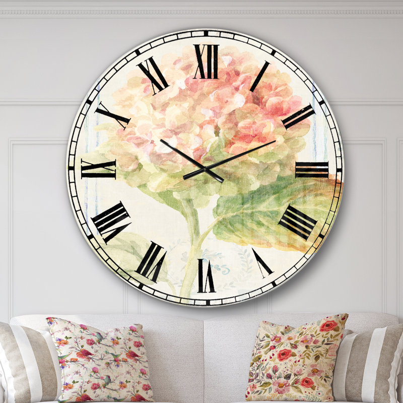 Horloge murale Floursack Florals, Surdimensionné