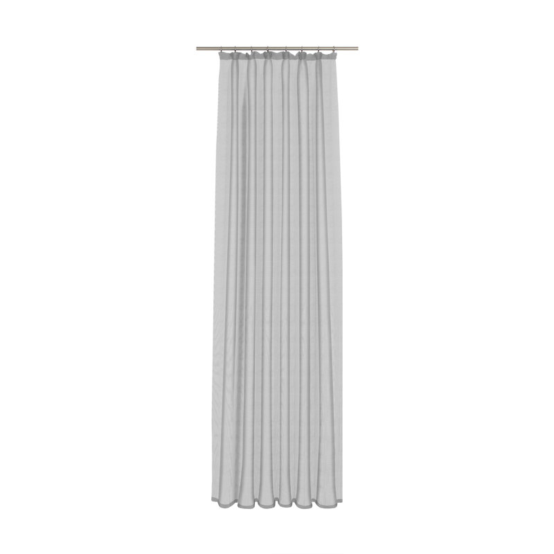 Merlee Semi Sheer Single Curtain Panel, Grey/Beige, 145cm H x 600cm W