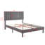  Structure de grand lit plateforme avec tête de lit tapissier réglable - lattes en bois robustes et pied de support central (capacité de 600 lb), cuir synthétique imperméable, assemblage facile (30 minutes) pour la chambre à coucher-1009934704-1009934701